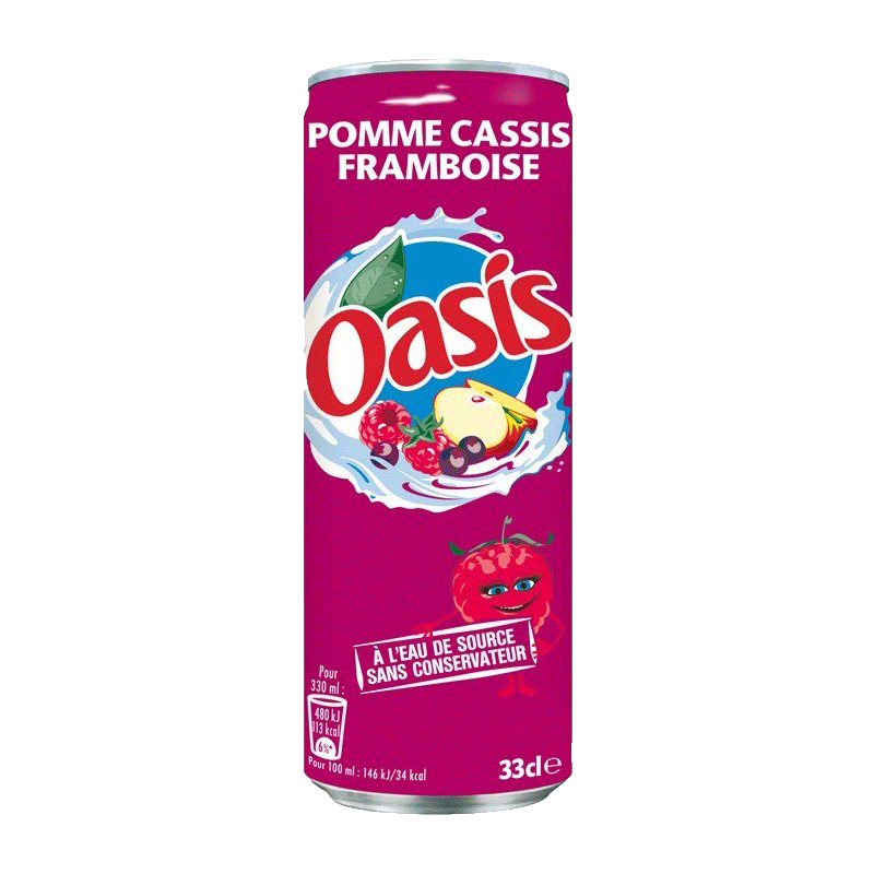 Oasis pomme cassis framboise 